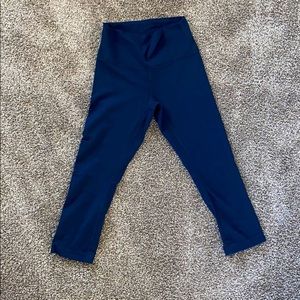 Lululemon Wunder Under High Waist Crop - Navy - 6